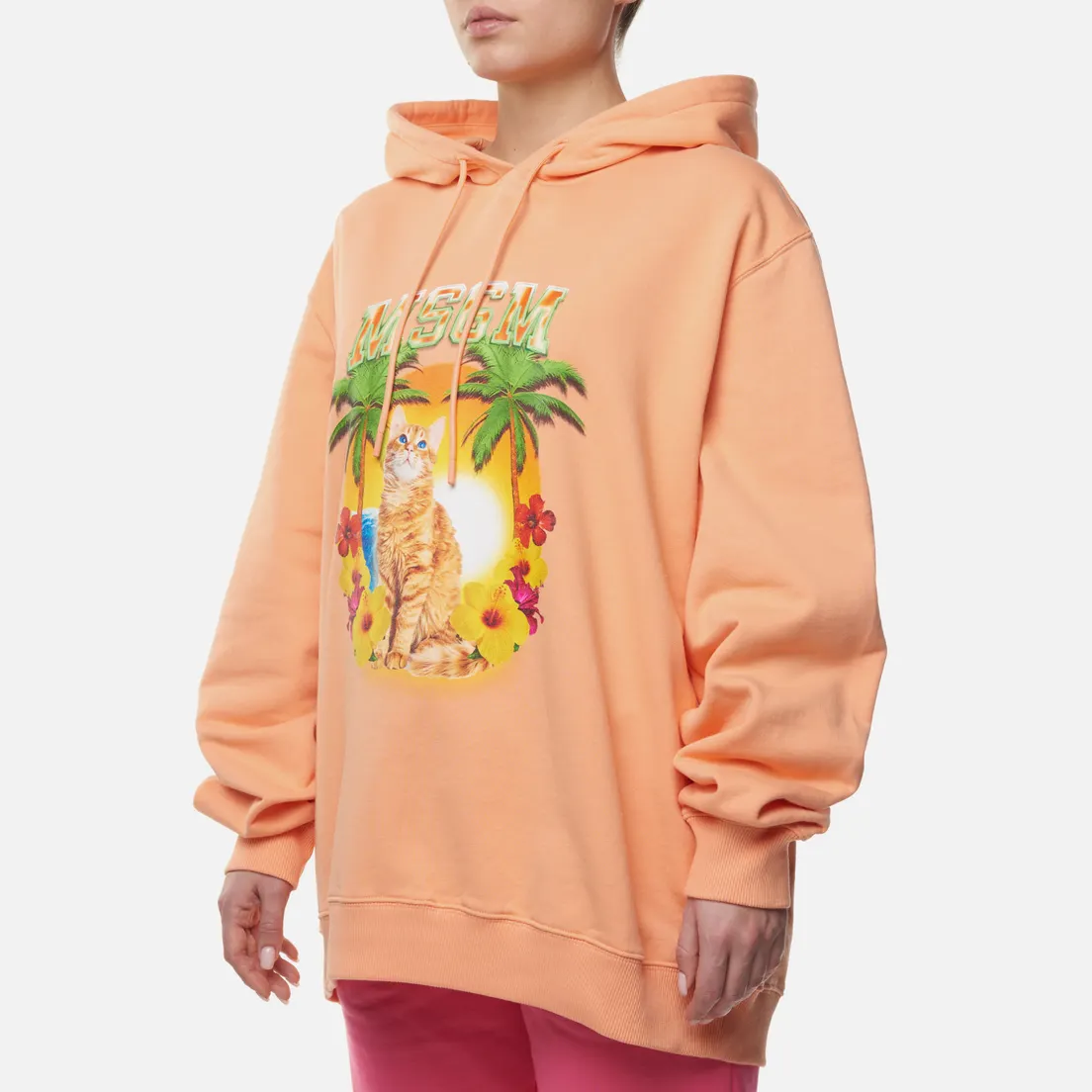 MSGM Женская толстовка Beach Cat Hoodie