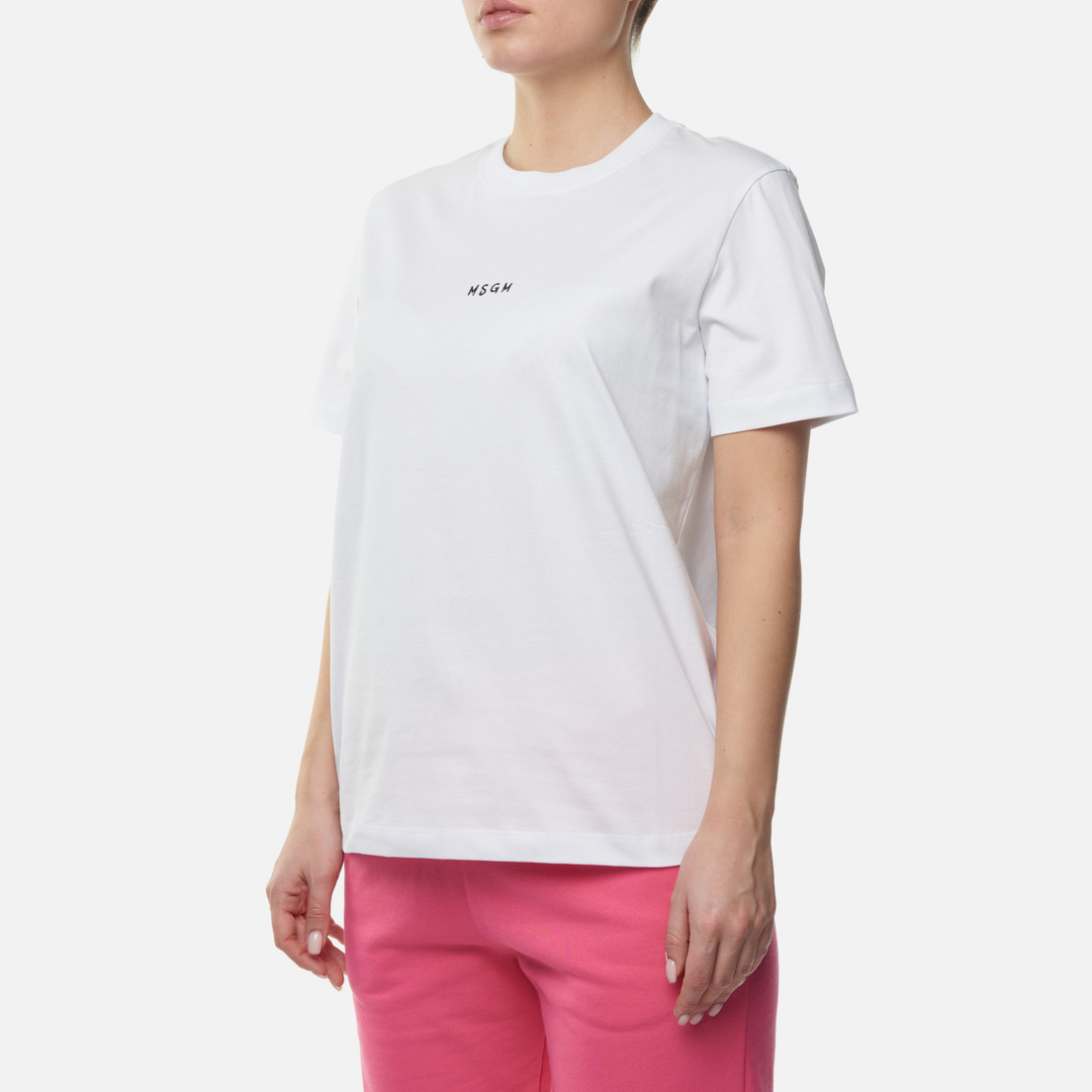 MSGM Женская футболка Script Micrologo