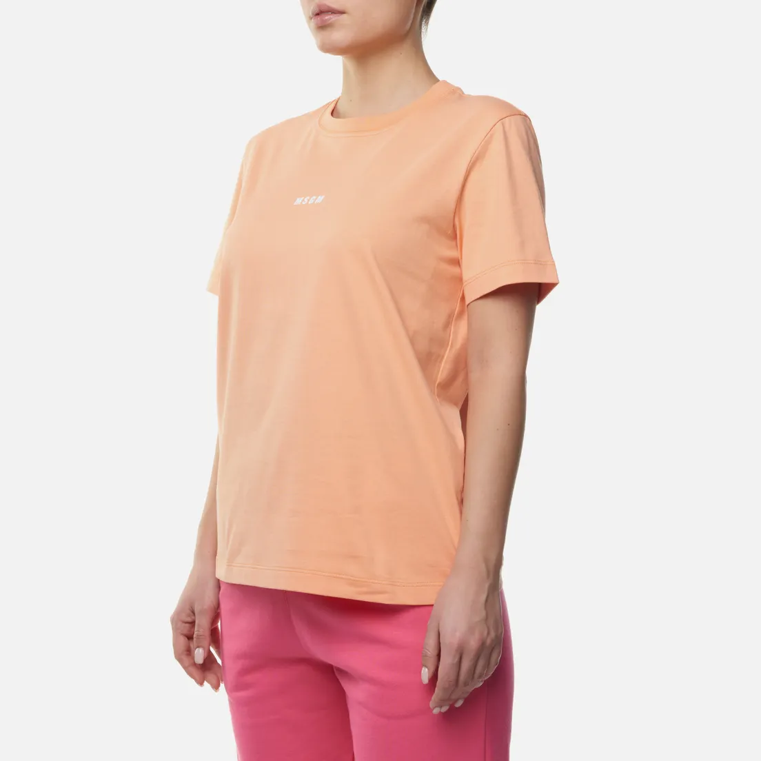 MSGM Женская футболка Classic Micrologo Seasonal