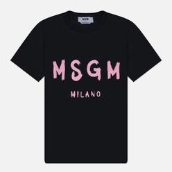 MSGM Женская футболка Brush Stroke Print
