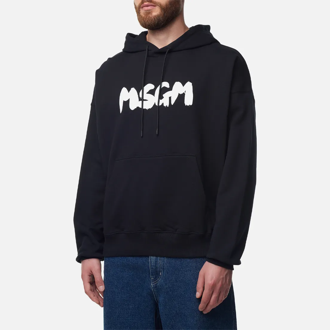 MSGM Мужская толстовка New Brush Stroke Logo Hoodie