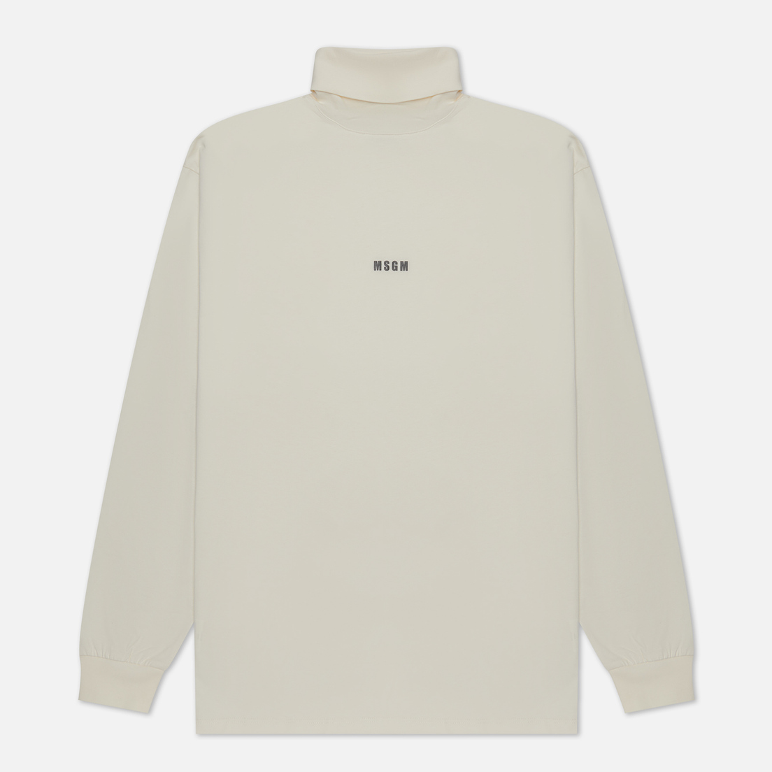 MSGM Мужской лонгслив Micrologo Print Half Neck