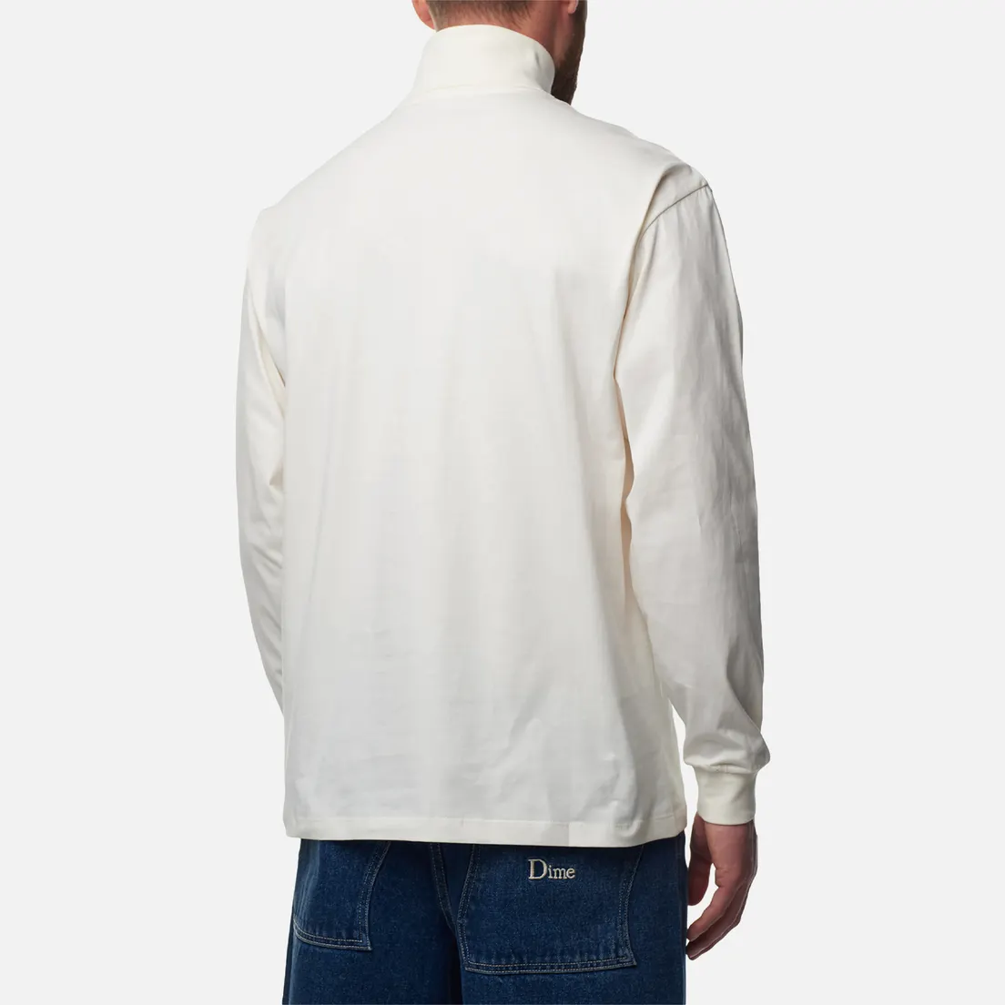 MSGM Мужской лонгслив Micrologo Print Half Neck