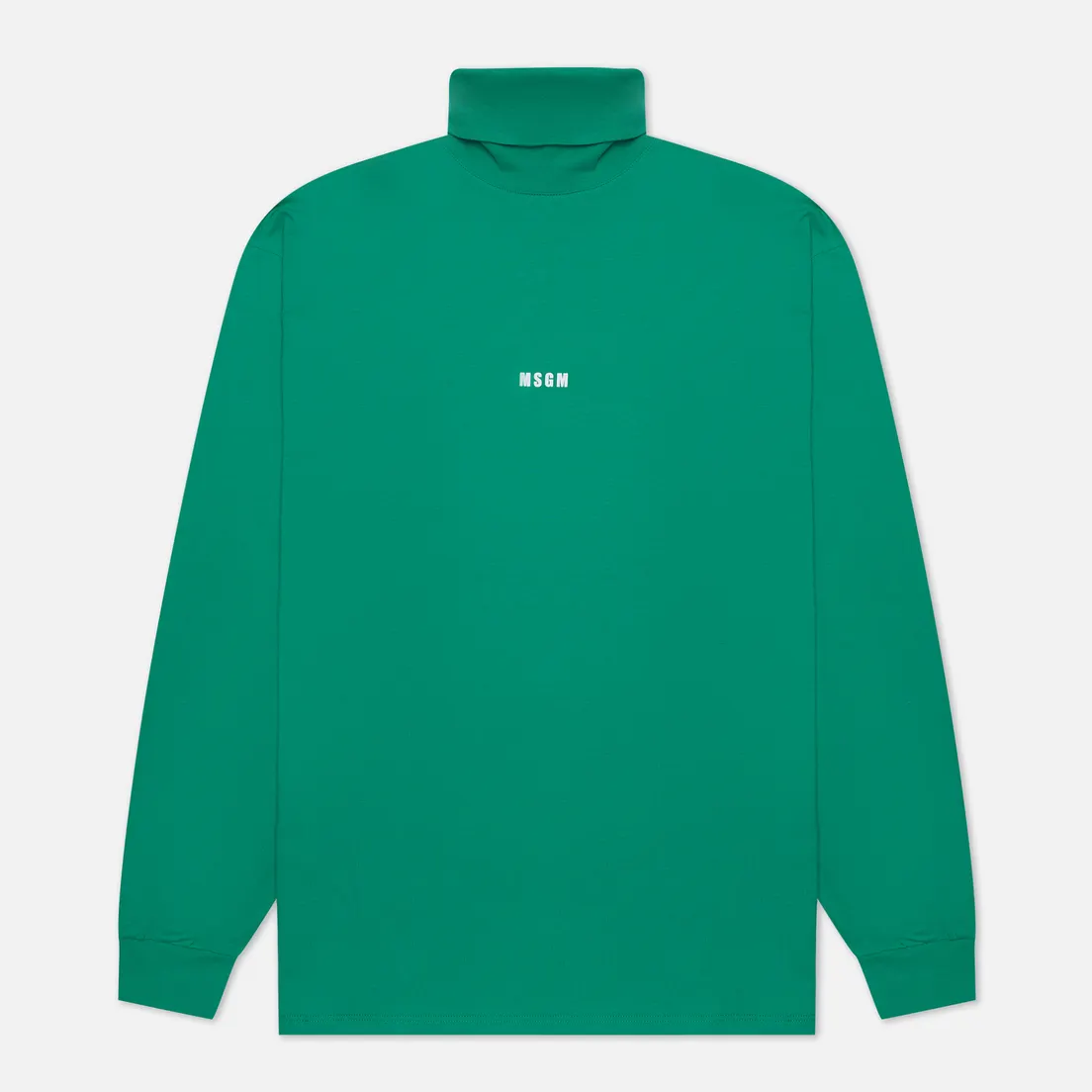 MSGM Мужской лонгслив Micrologo Print Half Neck