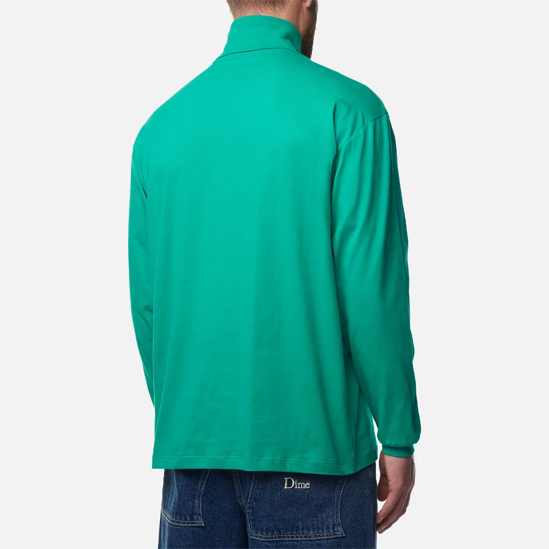 MSGM Мужской лонгслив Micrologo Print Half Neck