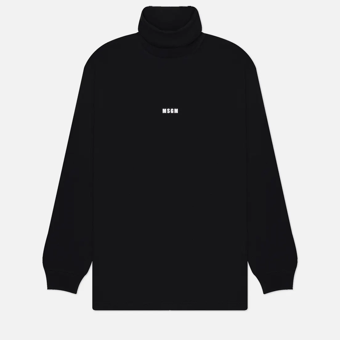 MSGM Мужской лонгслив Micrologo Print Half Neck
