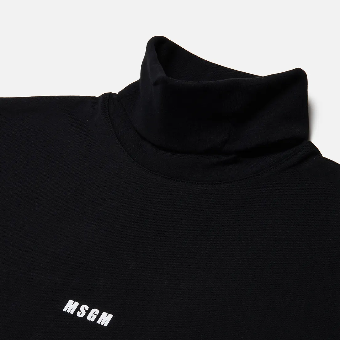 MSGM Мужской лонгслив Micrologo Print Half Neck
