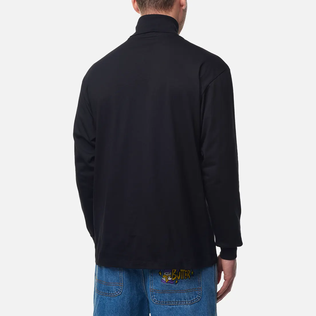MSGM Мужской лонгслив Micrologo Print Half Neck