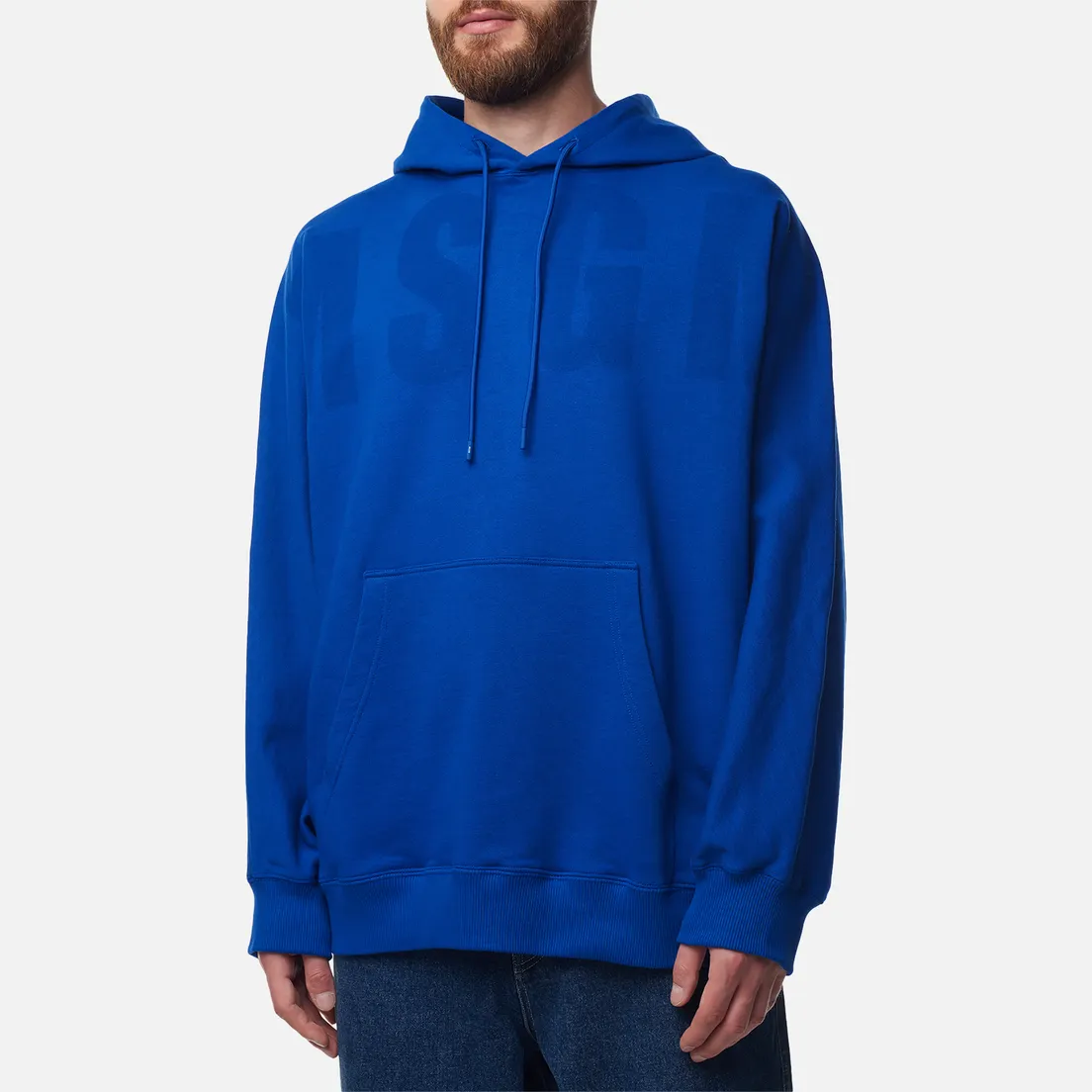 MSGM Мужская толстовка Macrologo Tonal Print Hoodie