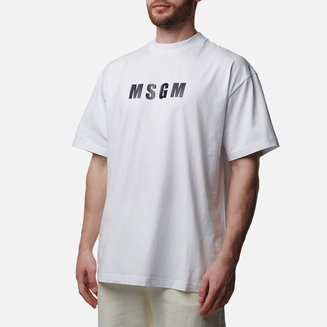 MSGM Мужская футболка Macrologo Print