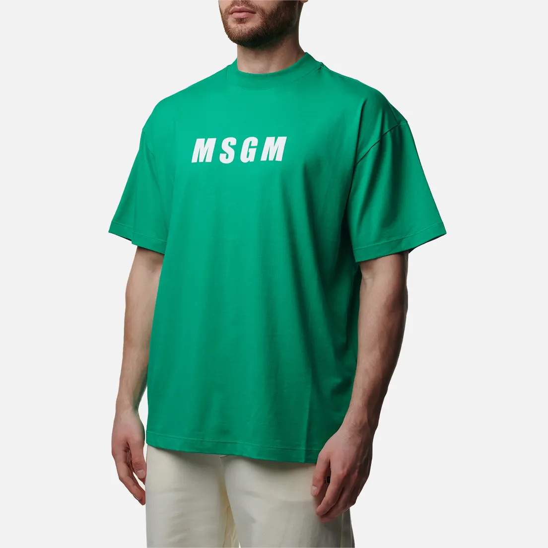 MSGM Мужская футболка Macrologo Print