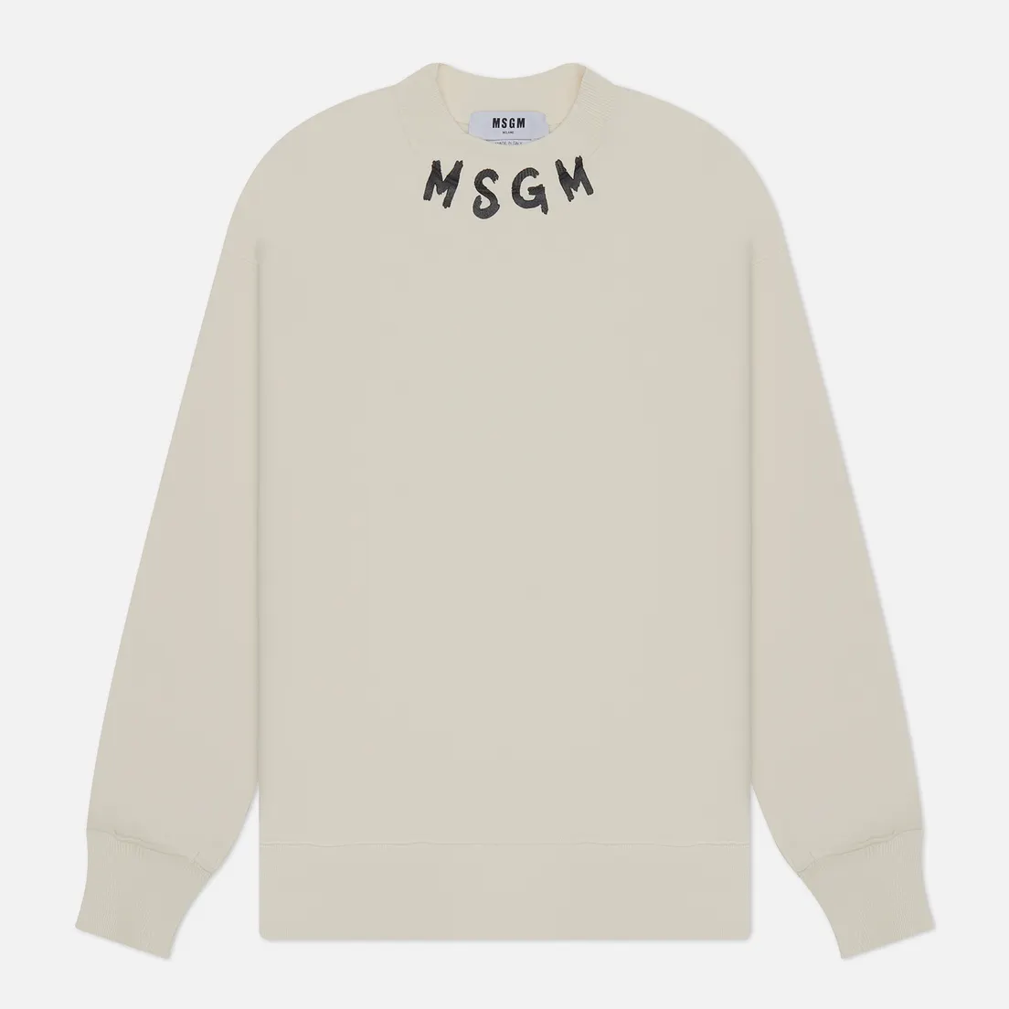 MSGM Мужская толстовка Collar Brush Stroke Logo