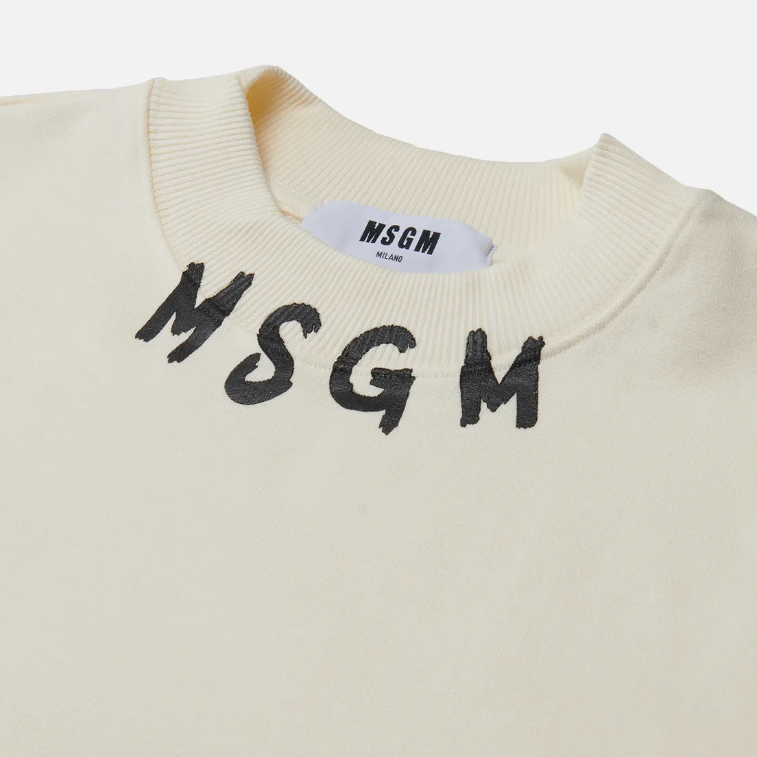 MSGM Мужская толстовка Collar Brush Stroke Logo