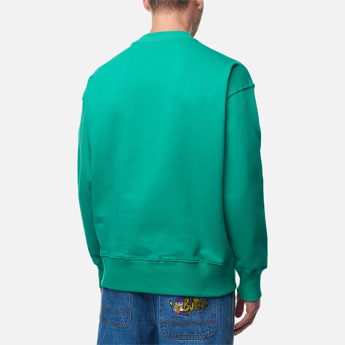 MSGM Мужская толстовка Collar Brush Stroke Logo