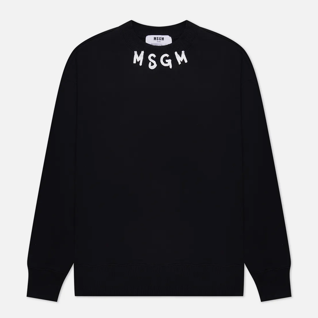 MSGM Мужская толстовка Collar Brush Stroke Logo
