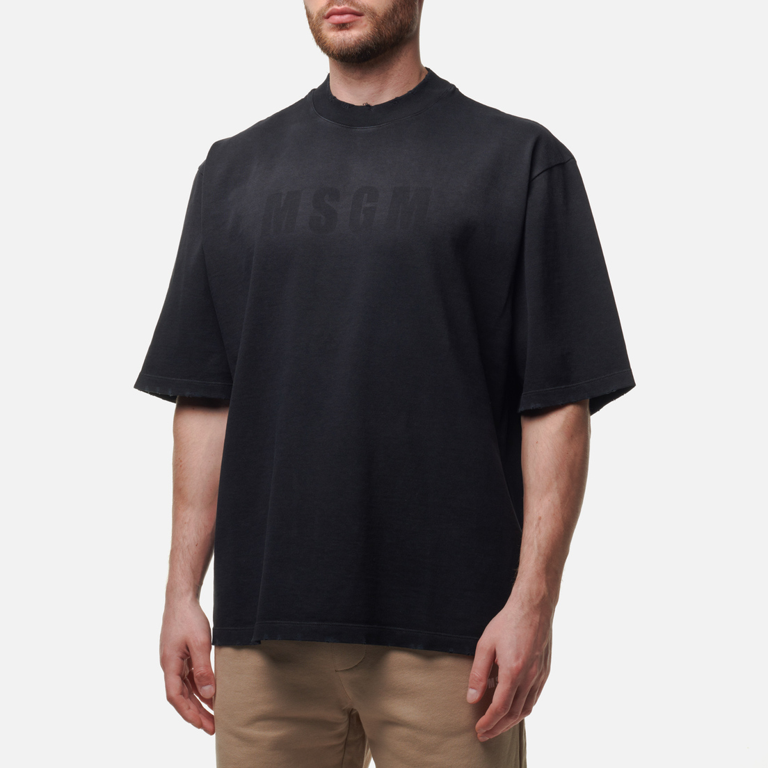 MSGM Мужская футболка Macrologo Tonal Print