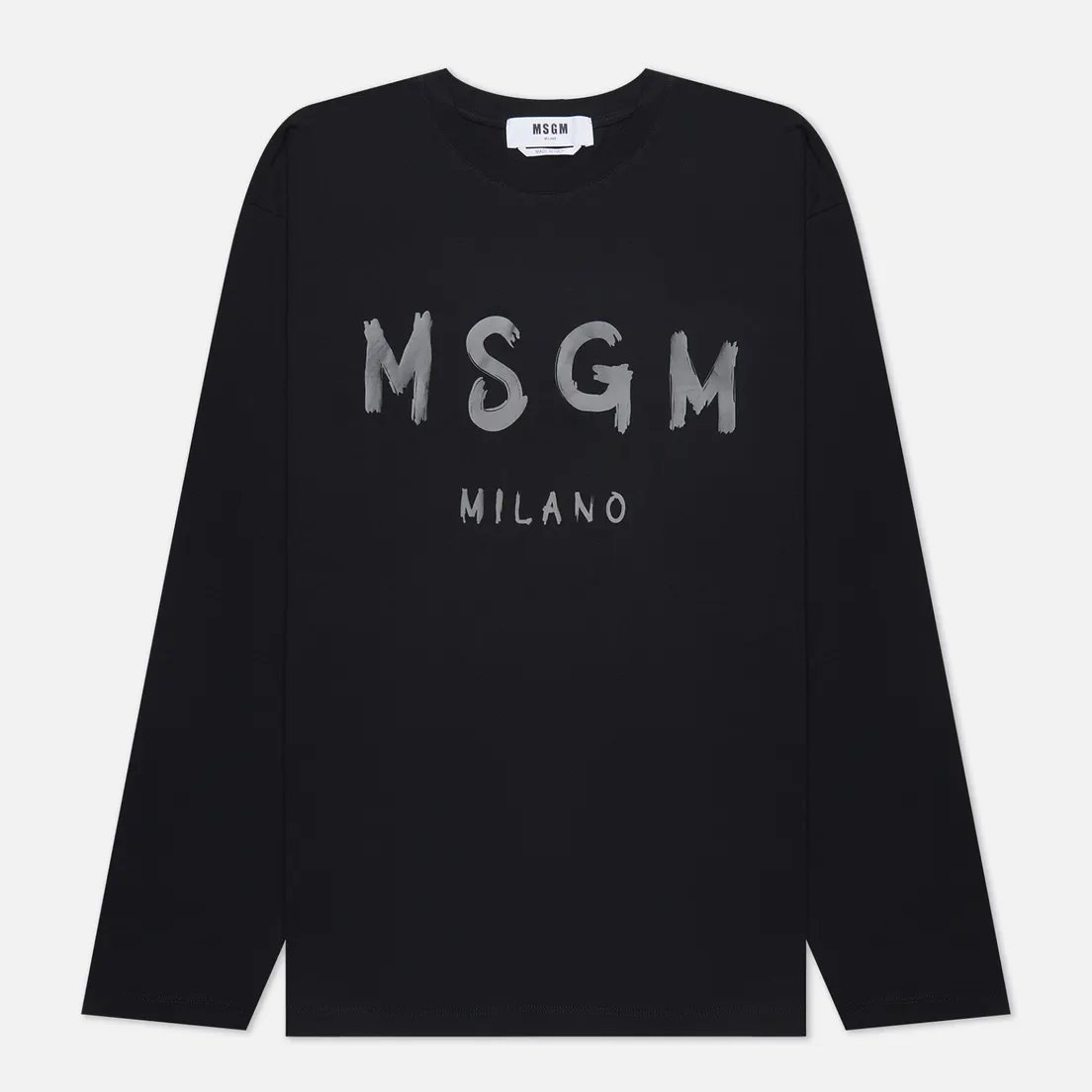 MSGM Мужской лонгслив Brush Stroke Logo