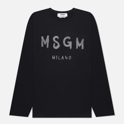 MSGM Мужской лонгслив Brush Stroke Logo