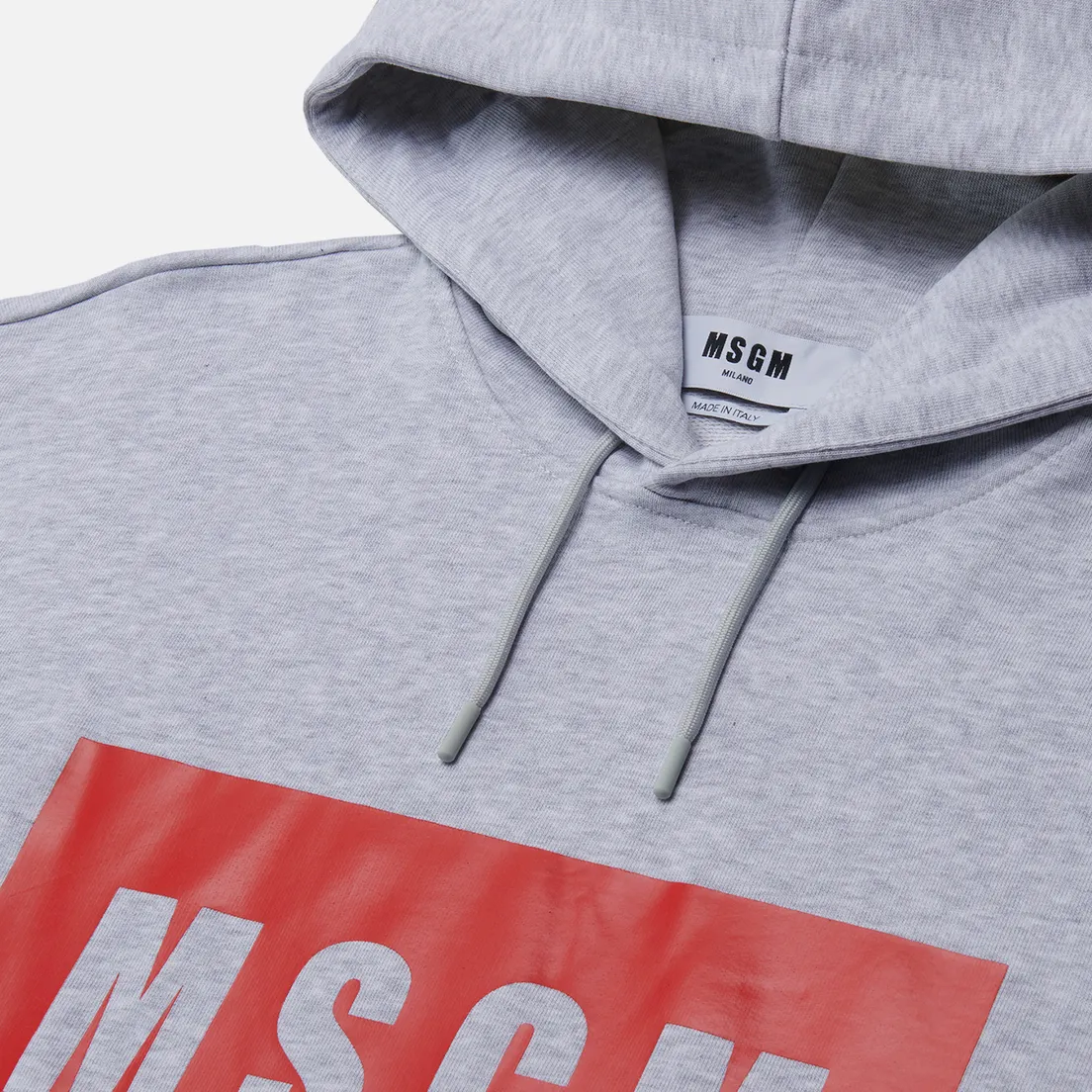 MSGM Мужская толстовка Box Logo Print Hoodie