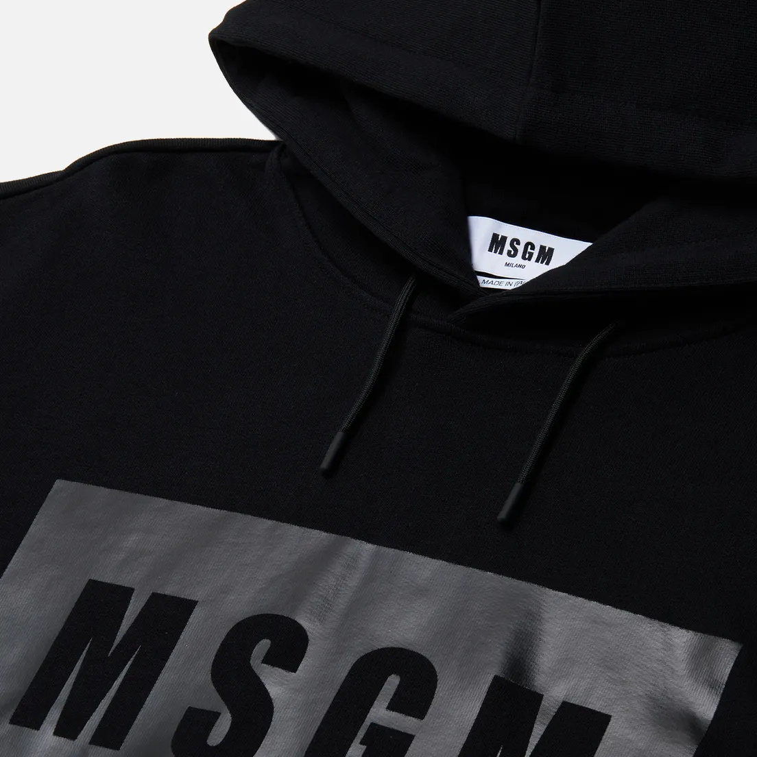 MSGM Мужская толстовка Box Logo Print Hoodie