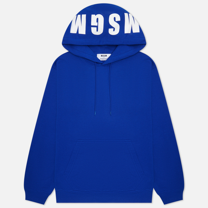 Мужская толстовка MSGM Maxilogo Print Hoodie, цвет синий