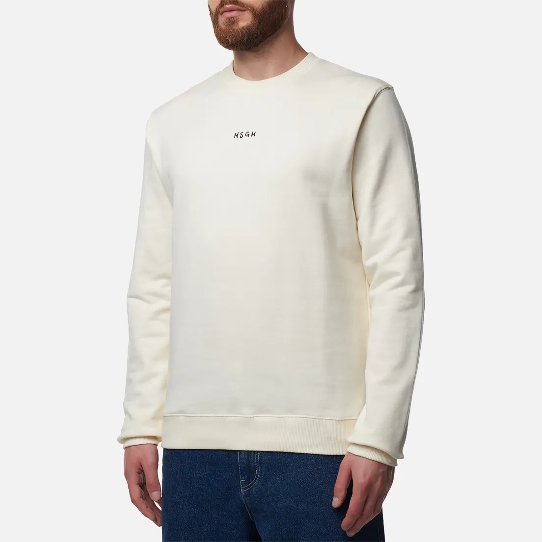 MSGM Мужская толстовка Brush Stroke Micrologo