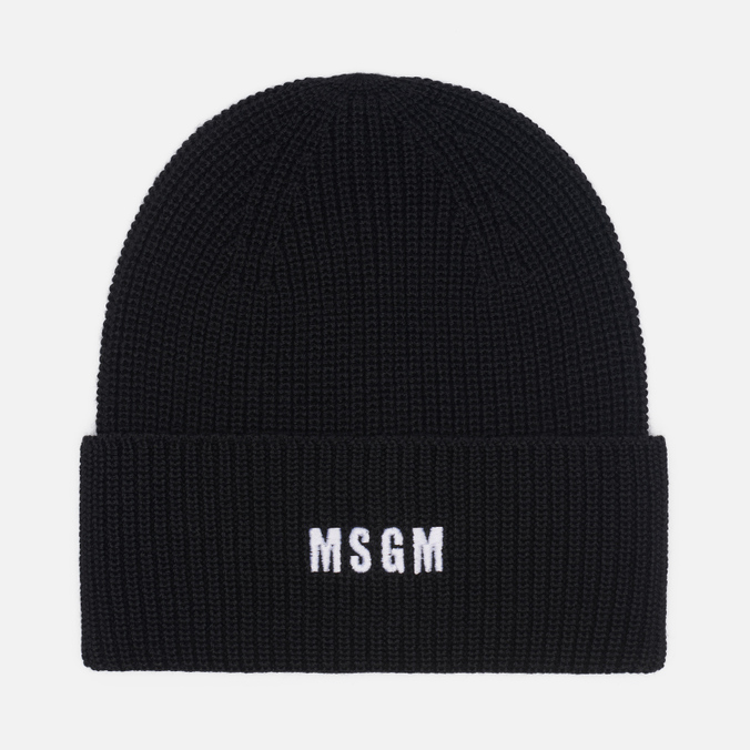 Шапка MSGM W Embroidered Micrologo, цвет чёрный