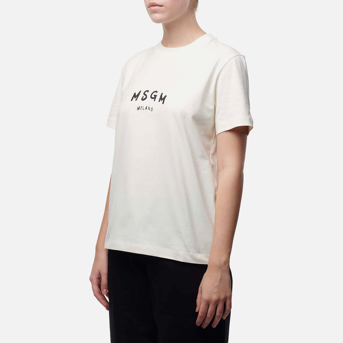 MSGM Женская футболка New Spray Big Logo