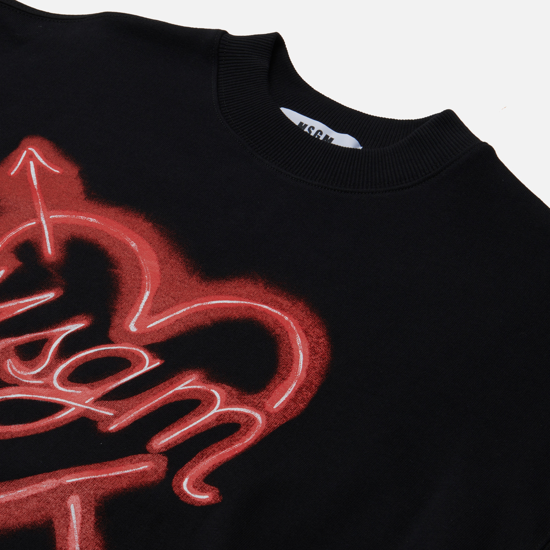 MSGM Женская толстовка Neon Heart Print
