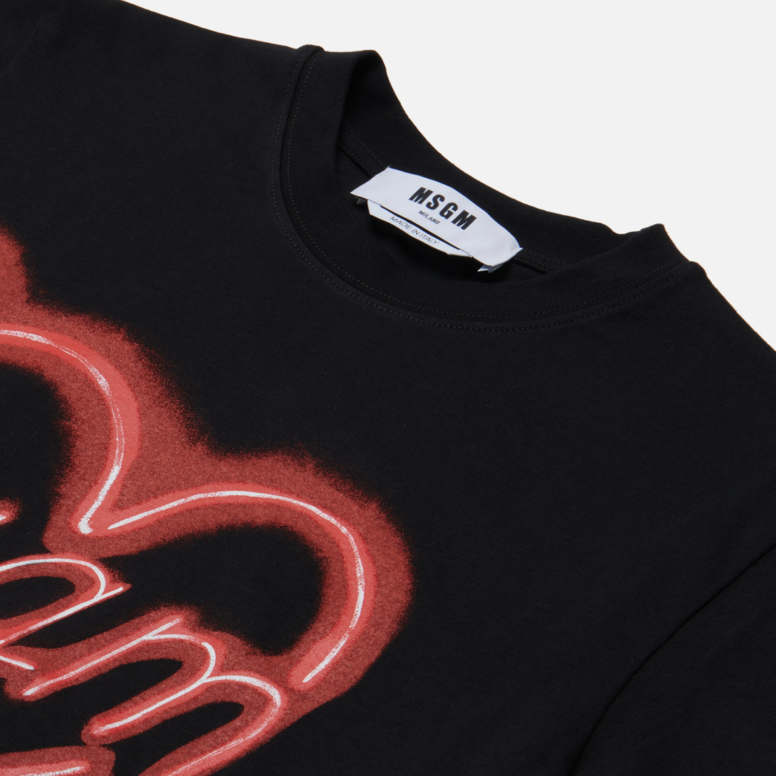 MSGM Женская футболка Neon Heart Print