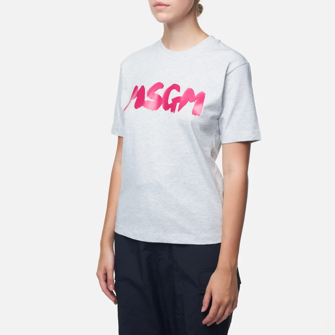 MSGM Женская футболка New Logo Brush