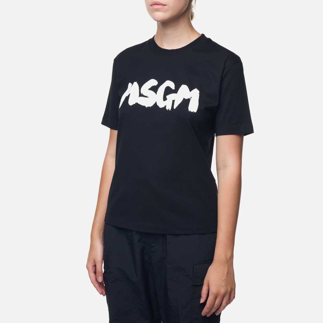 MSGM Женская футболка New Logo Brush