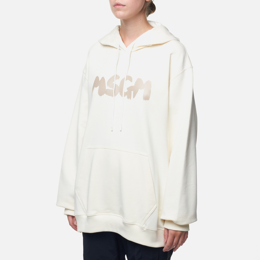 MSGM Женская толстовка New Logo Brush Hoodie