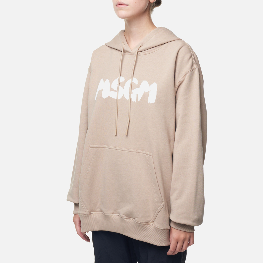 MSGM Женская толстовка New Logo Brush Hoodie