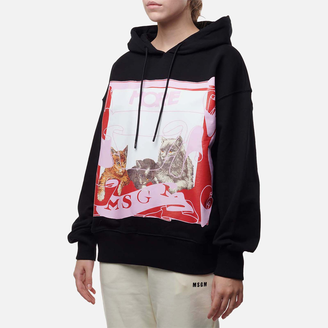 MSGM Женская толстовка x Lorenza Longhi Cats Hoodie