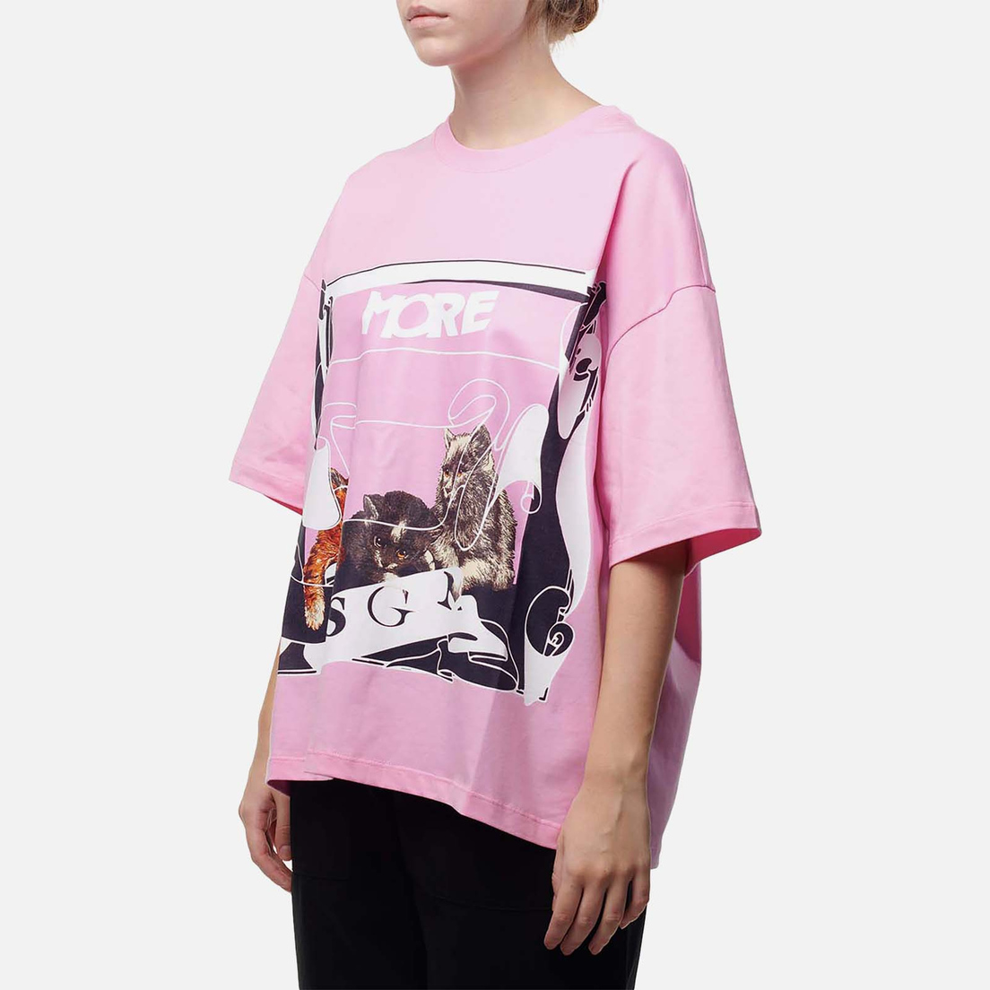 MSGM Женская футболка x Lorenza Longhi Cats