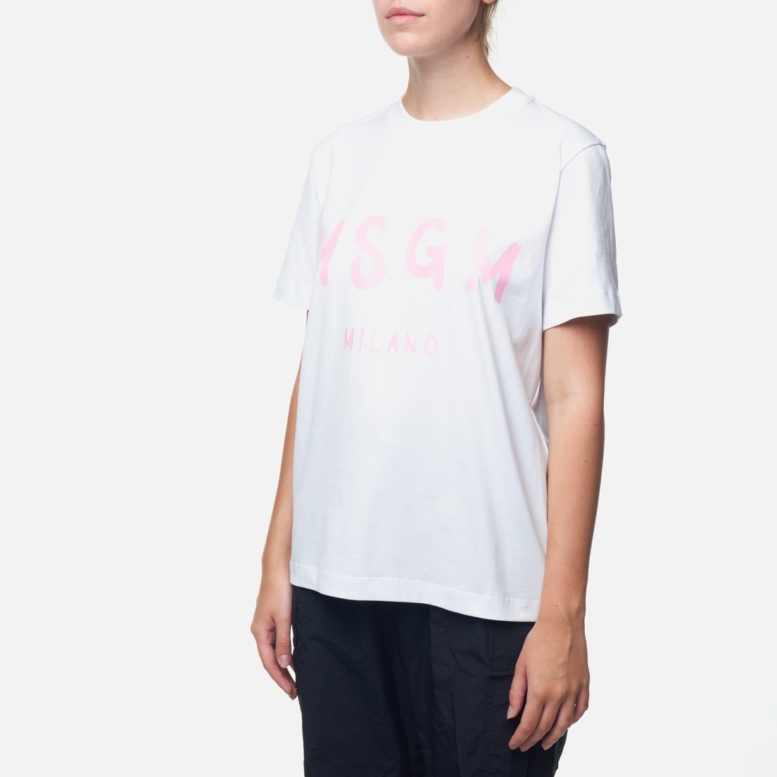 MSGM Женская футболка Brush Stroke Logo