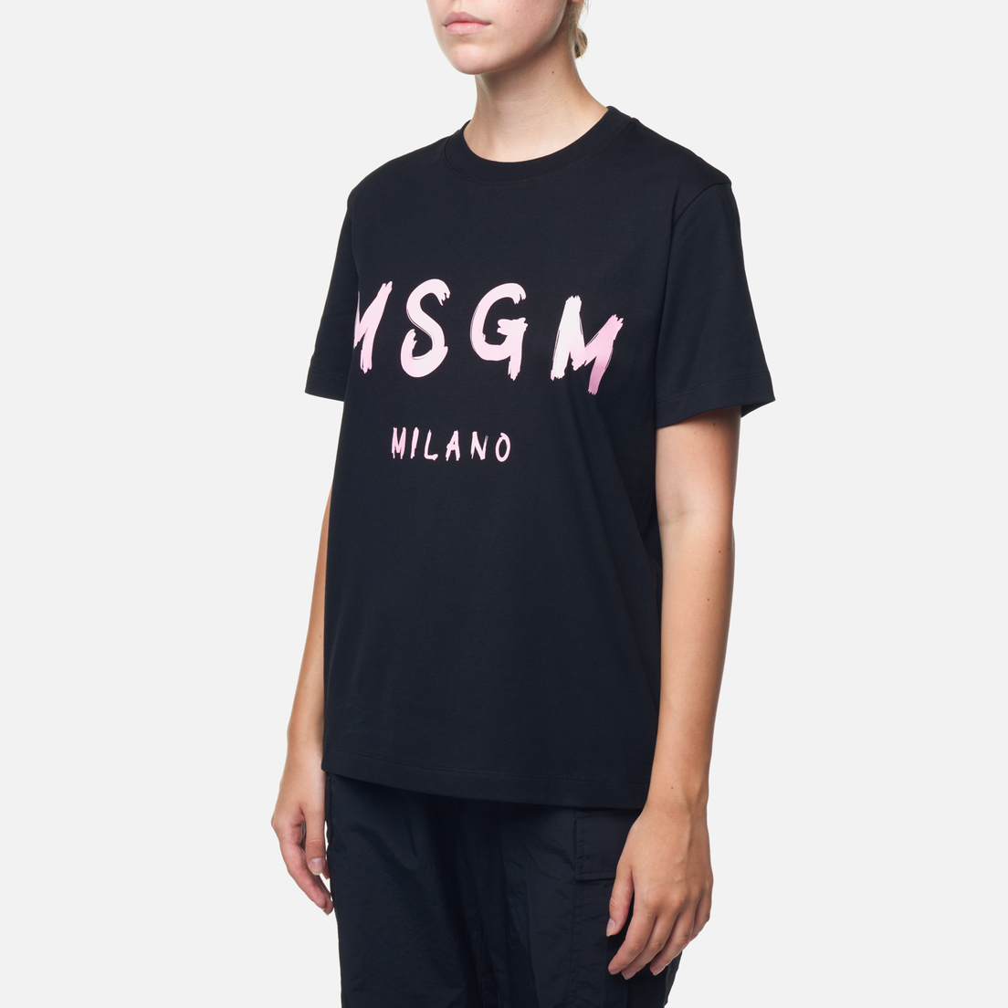 MSGM Женская футболка Brush Stroke Logo