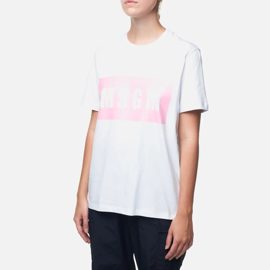 MSGM Женская футболка Box Logo Print