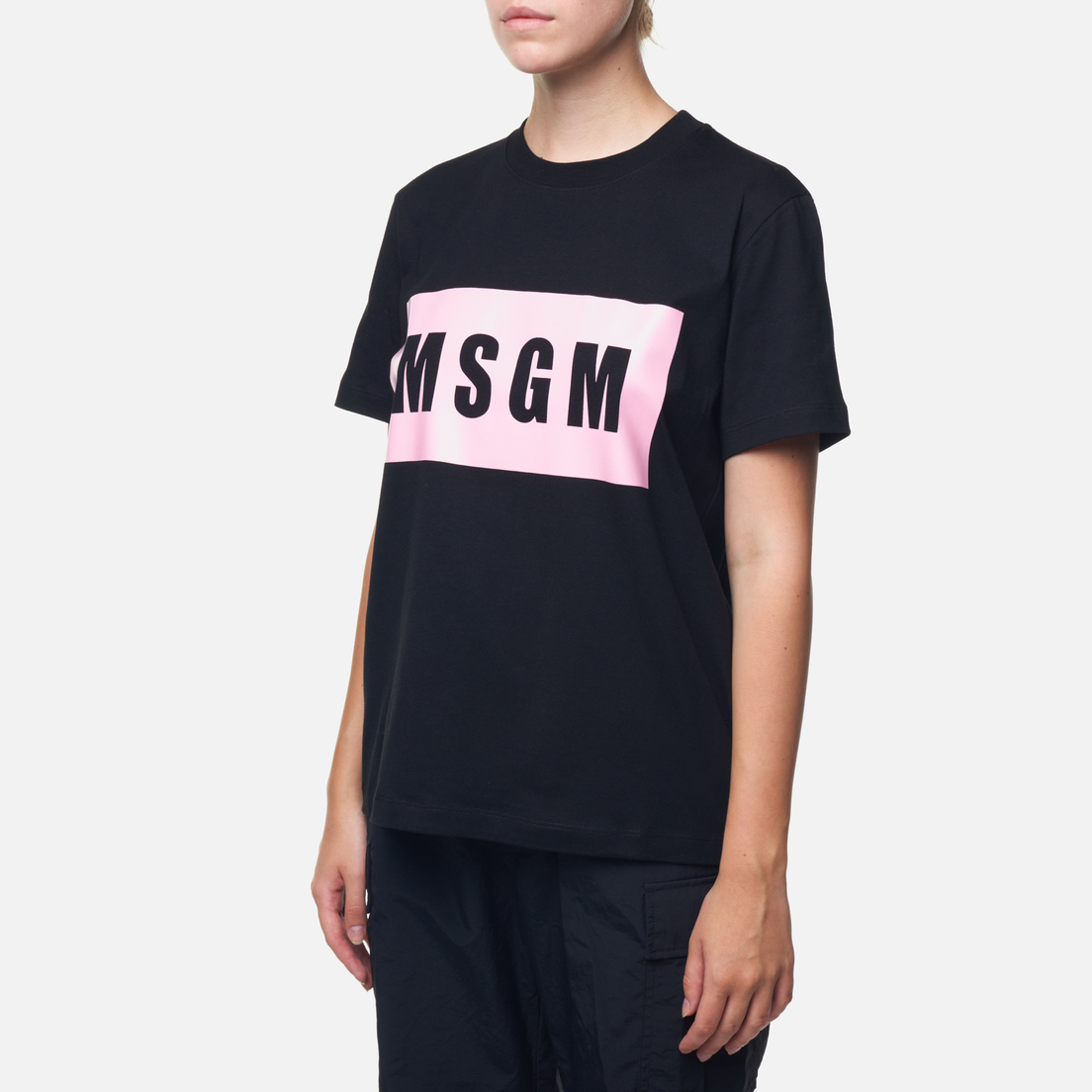MSGM Женская футболка Box Logo Print