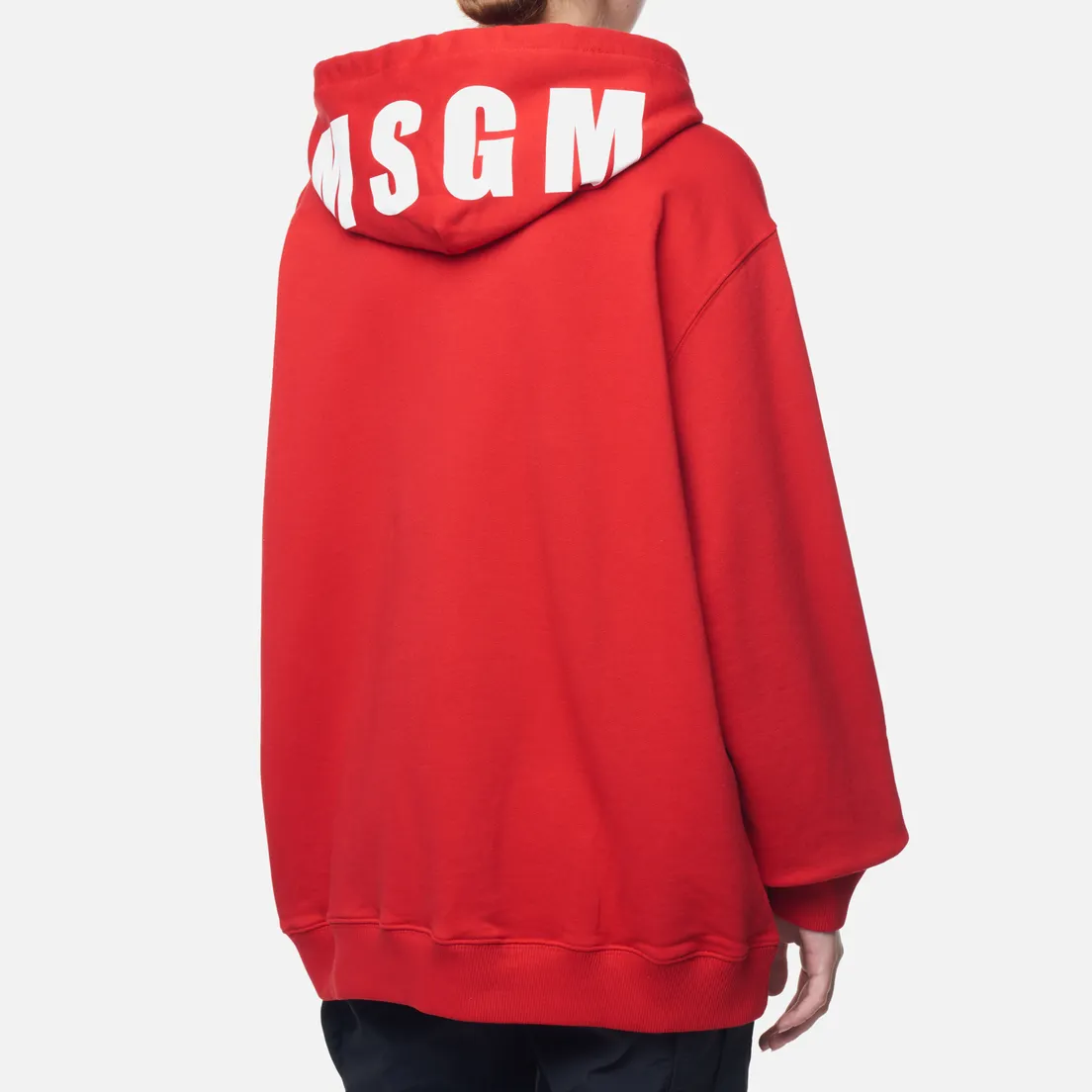 MSGM Женская толстовка Macrologo Print Hoodie Seasonal