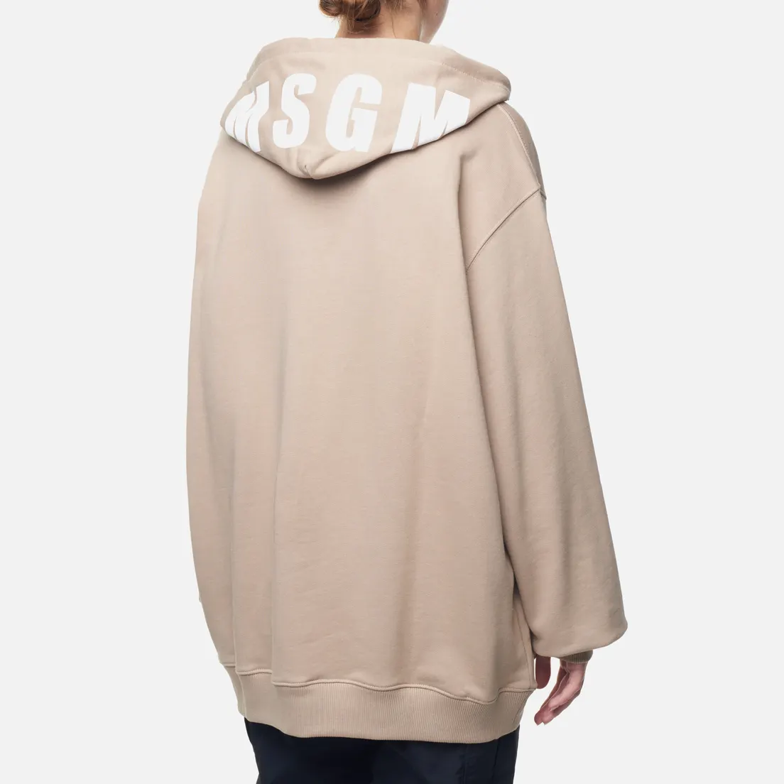 MSGM Женская толстовка Macrologo Print Hoodie Seasonal