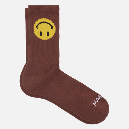 фото Носки market smiley upside down, цвет коричневый, размер 40-46 eu