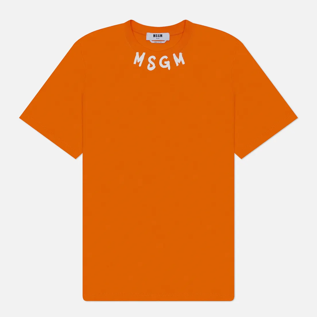 MSGM Мужская футболка Collar Brush Stroke Print
