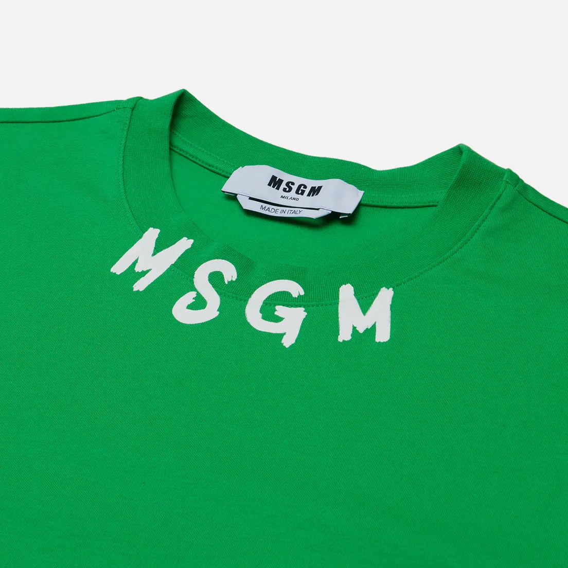 MSGM Мужская футболка Collar Brush Stroke Print