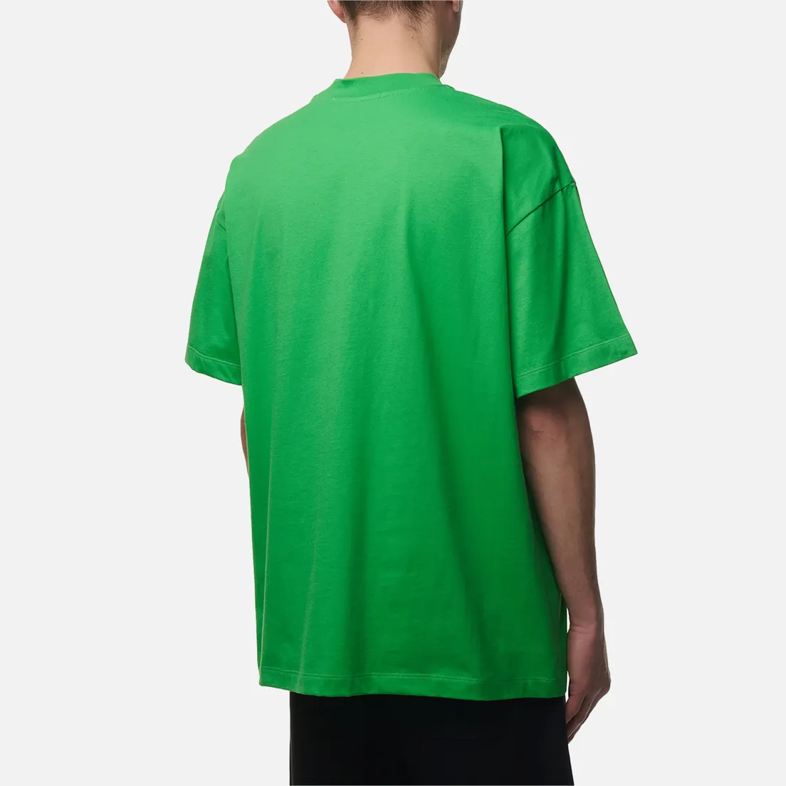 MSGM Мужская футболка Collar Brush Stroke Print