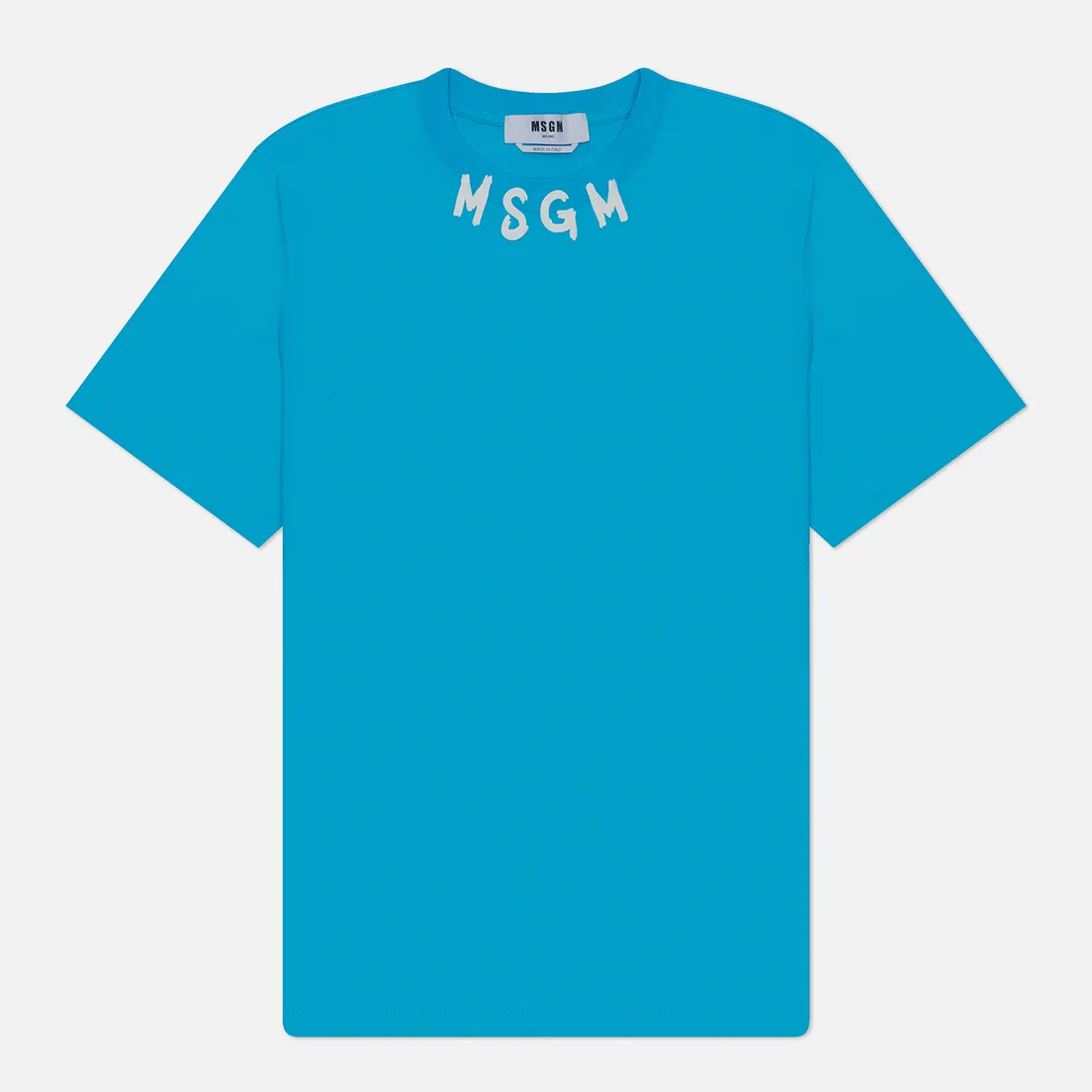 MSGM Мужская футболка Collar Brush Stroke Print