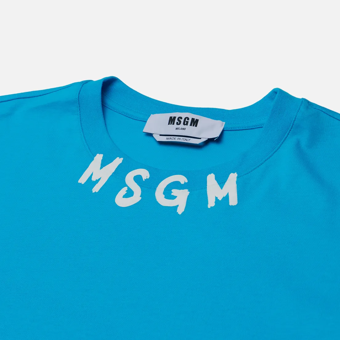 MSGM Мужская футболка Collar Brush Stroke Print