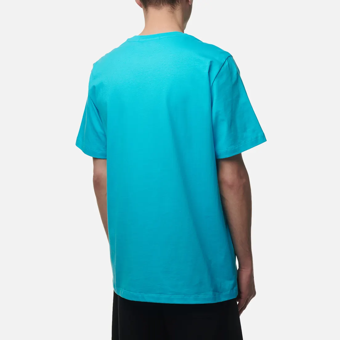 MSGM Мужская футболка Collar Brush Stroke Print