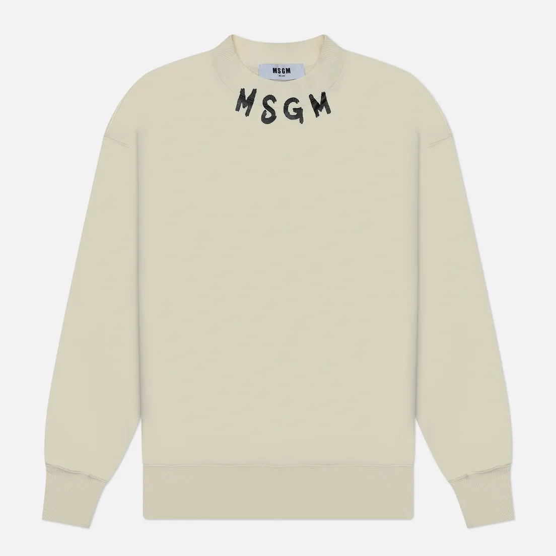 MSGM Мужская толстовка Collar Brush Stroke Logo